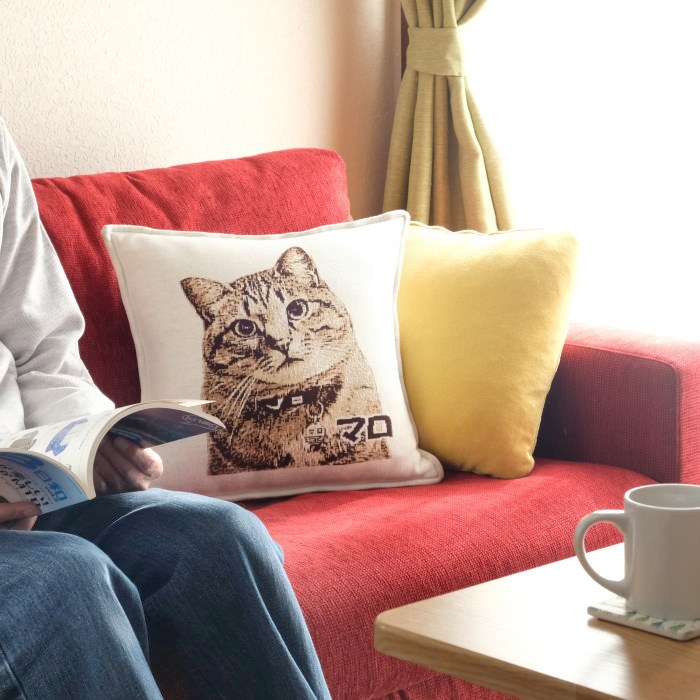 うちの猫のニットクッション